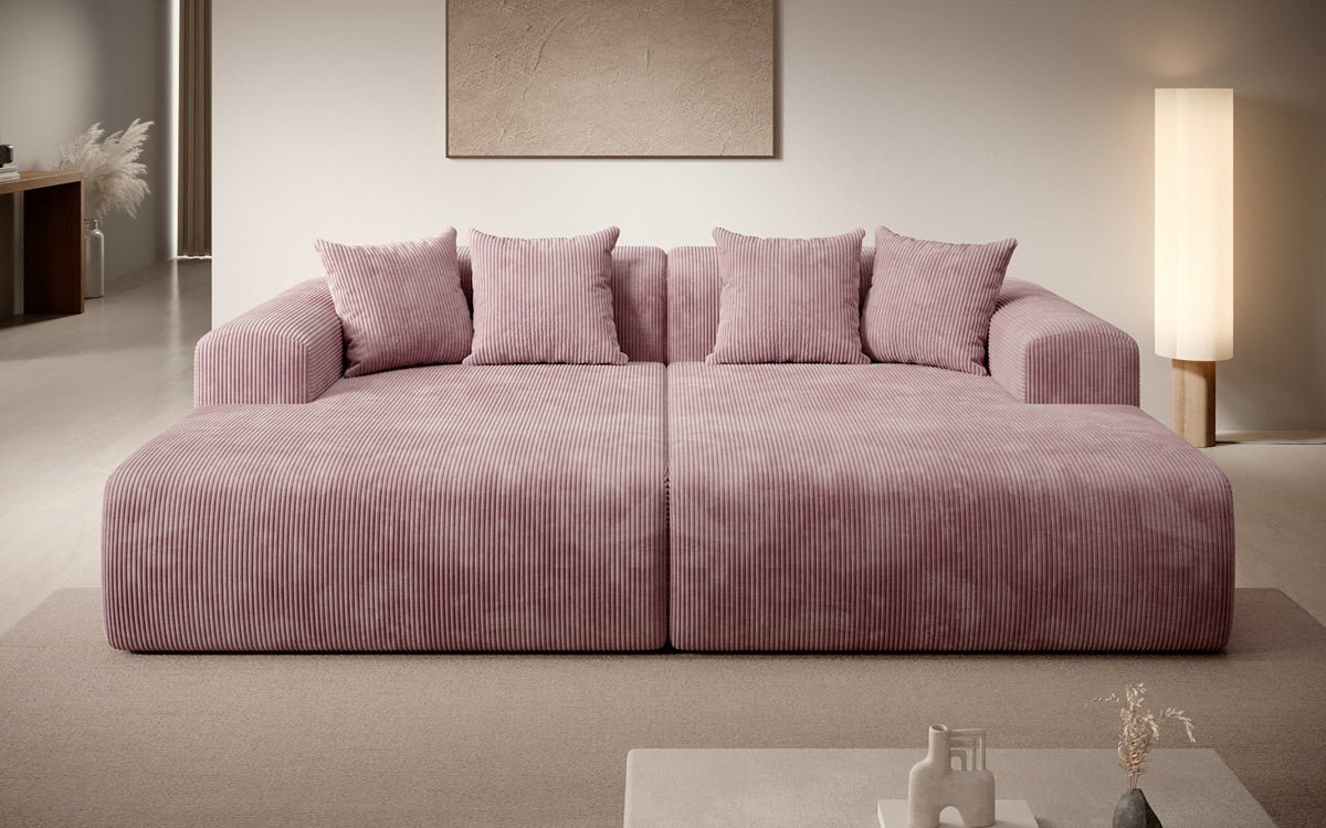 Luxusbetten24 Designer Shelly Lounge‑Sofa Cord Modernes Wohnzimmer Design
