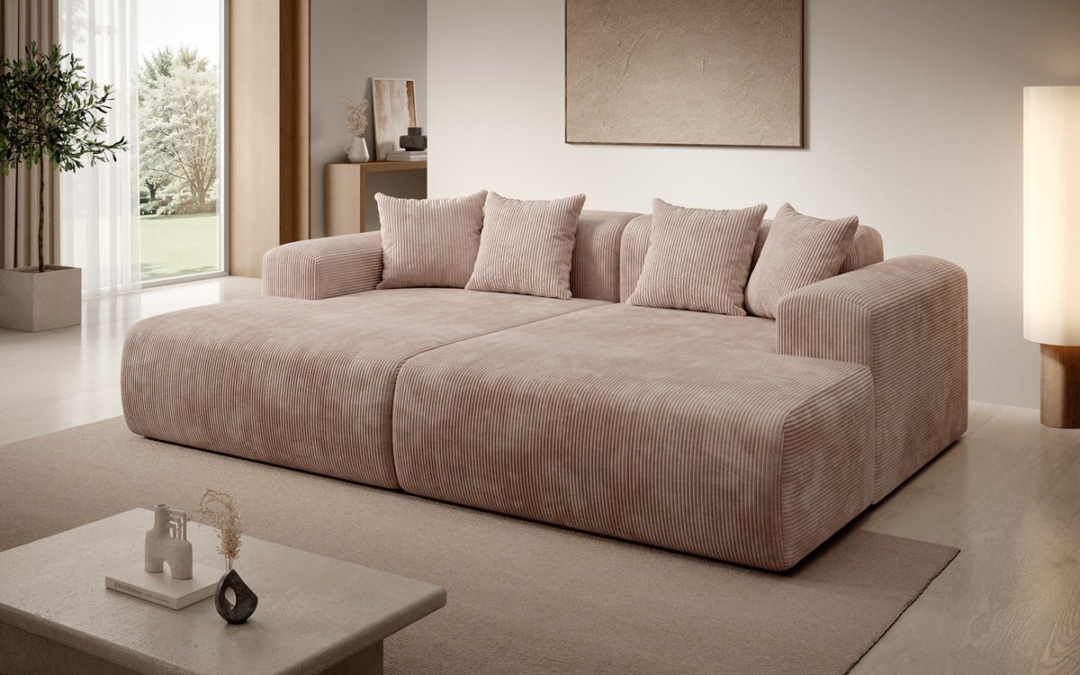 Luxusbetten24 Designer Shelly Lounge‑Sofa Cord Modernes Wohnzimmer Design