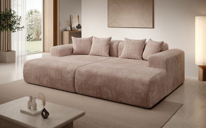 Luxusbetten24 Designer Shelly Lounge‑Sofa Cord Modernes Wohnzimmer Design