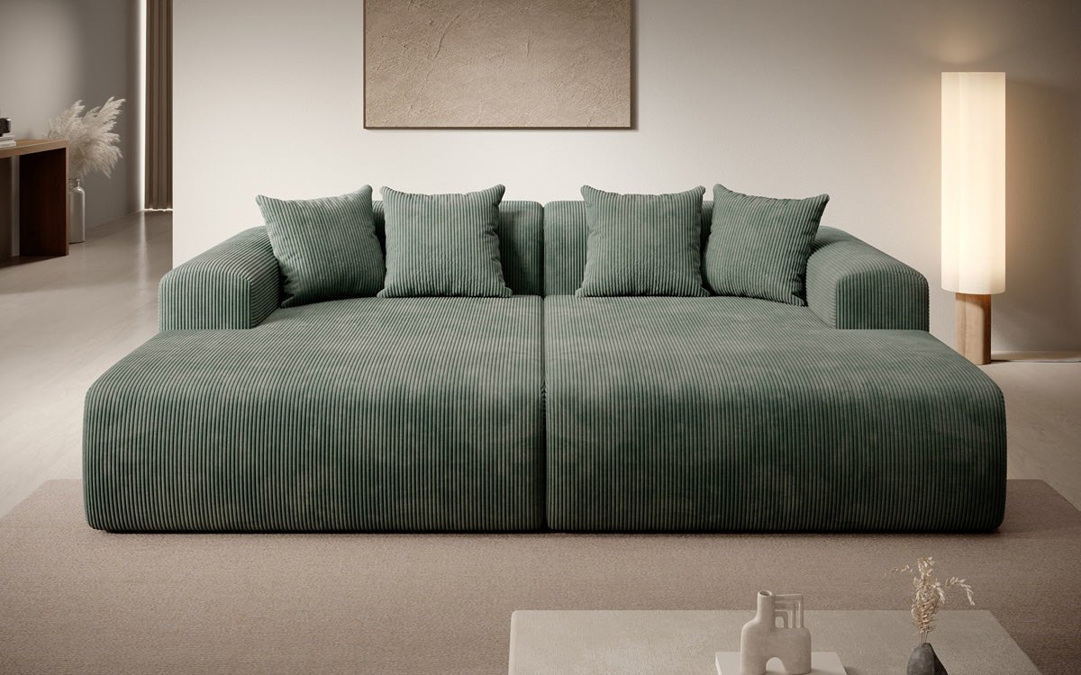 Luxusbetten24 Designer Shelly Lounge‑Sofa Cord Modernes Wohnzimmer Design