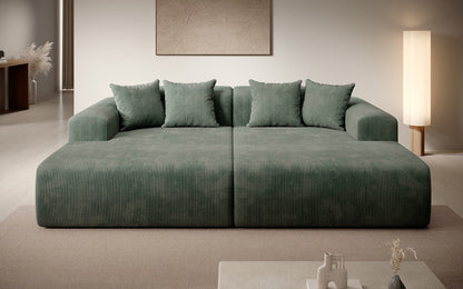 Luxusbetten24 Designer Shelly Lounge‑Sofa Cord Modernes Wohnzimmer Design