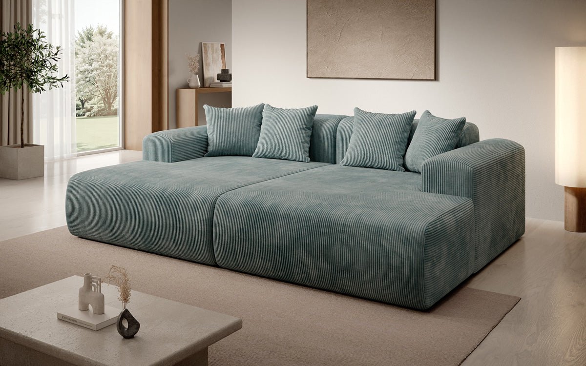 Luxusbetten24 Designer Shelly Lounge‑Sofa Cord Modernes Wohnzimmer Design