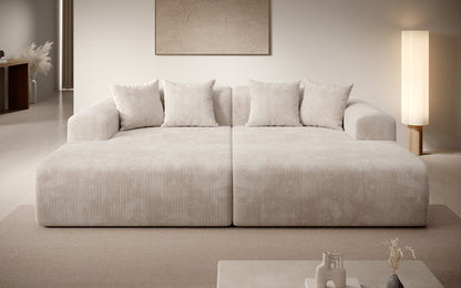 Luxusbetten24 Designer Shelly Lounge‑Sofa Cord Modernes Wohnzimmer Design