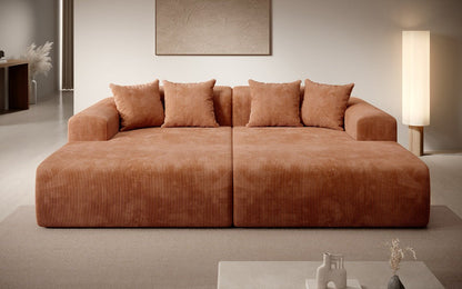 Luxusbetten24 Designer Shelly Lounge‑Sofa Cord Modernes Wohnzimmer Design
