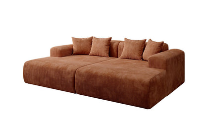 Luxusbetten24 Designer Shelly Lounge‑Sofa Cord Modernes Wohnzimmer Design