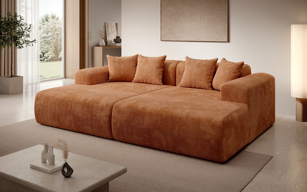 Luxusbetten24 Designer Shelly Lounge‑Sofa Cord Modernes Wohnzimmer Design