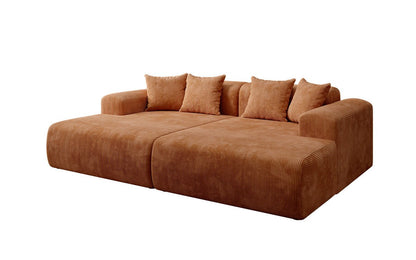 Luxusbetten24 Designer Shelly Lounge‑Sofa Cord Modernes Wohnzimmer Design