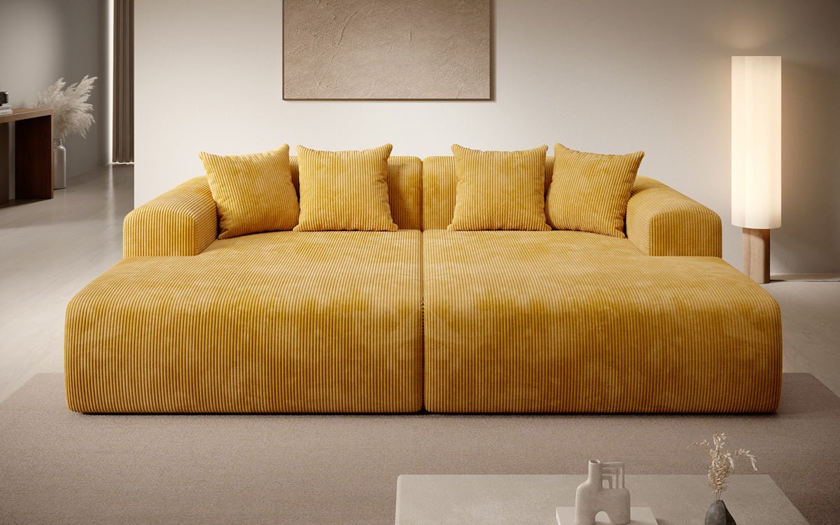 Luxusbetten24 Designer Shelly Lounge‑Sofa Cord Modernes Wohnzimmer Design
