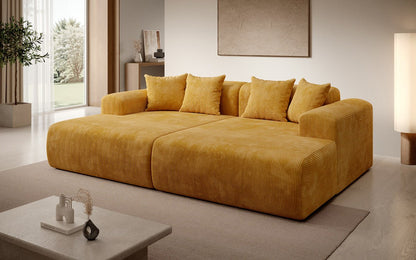 Luxusbetten24 Designer Shelly Lounge‑Sofa Cord Modernes Wohnzimmer Design