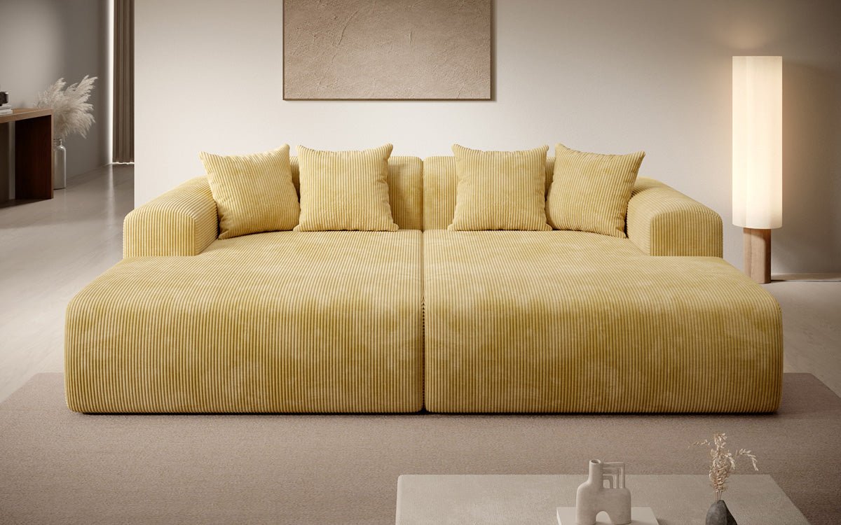 Luxusbetten24 Designer Shelly Lounge‑Sofa Cord Modernes Wohnzimmer Design