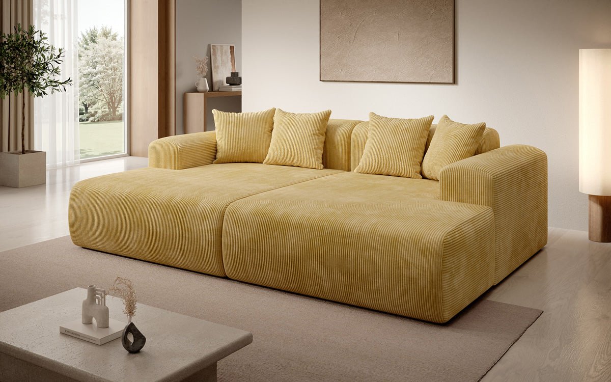 Luxusbetten24 Designer Shelly Lounge‑Sofa Cord Modernes Wohnzimmer Design