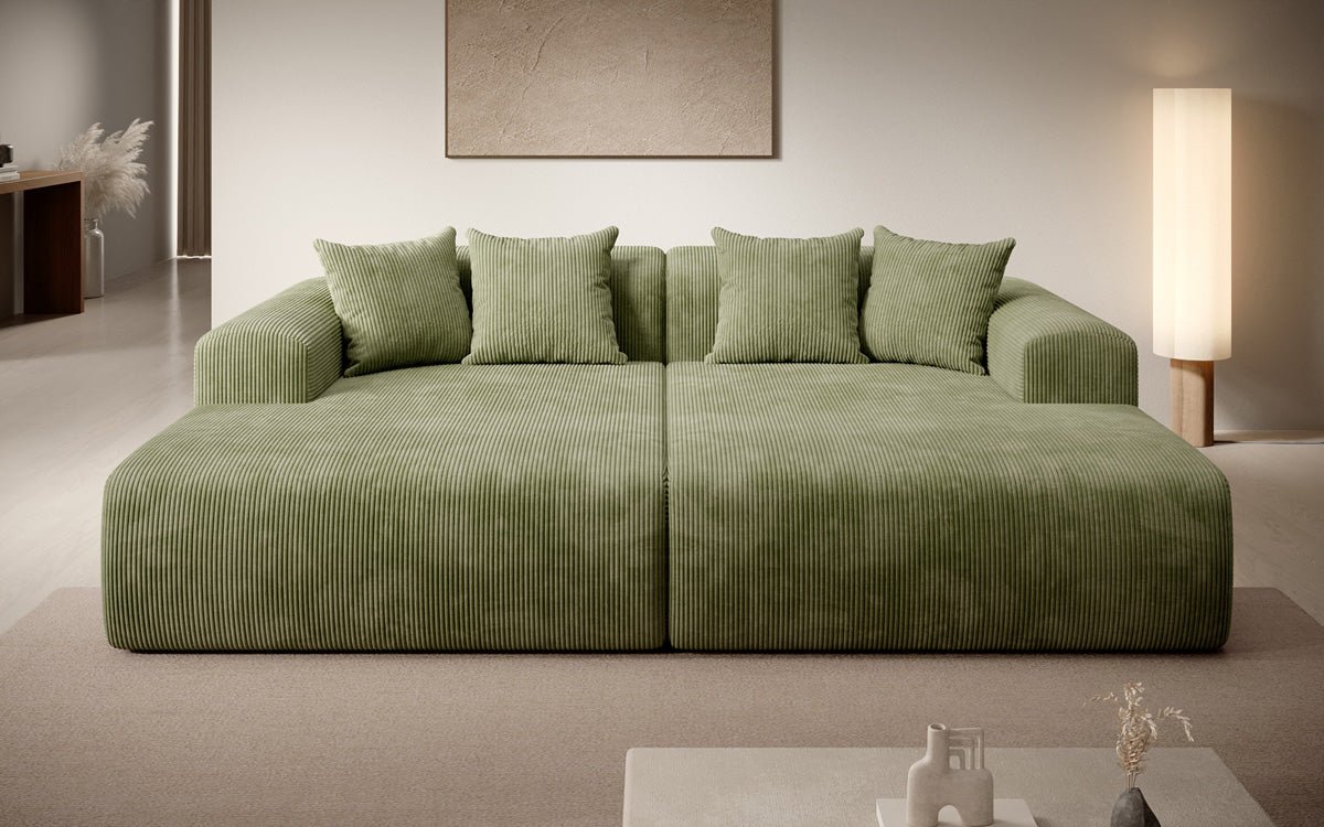 Luxusbetten24 Designer Shelly Lounge‑Sofa Cord Modernes Wohnzimmer Design