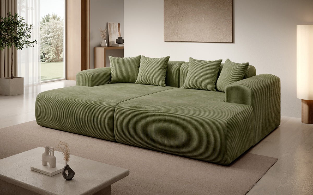 Luxusbetten24 Designer Shelly Lounge‑Sofa Cord Modernes Wohnzimmer Design
