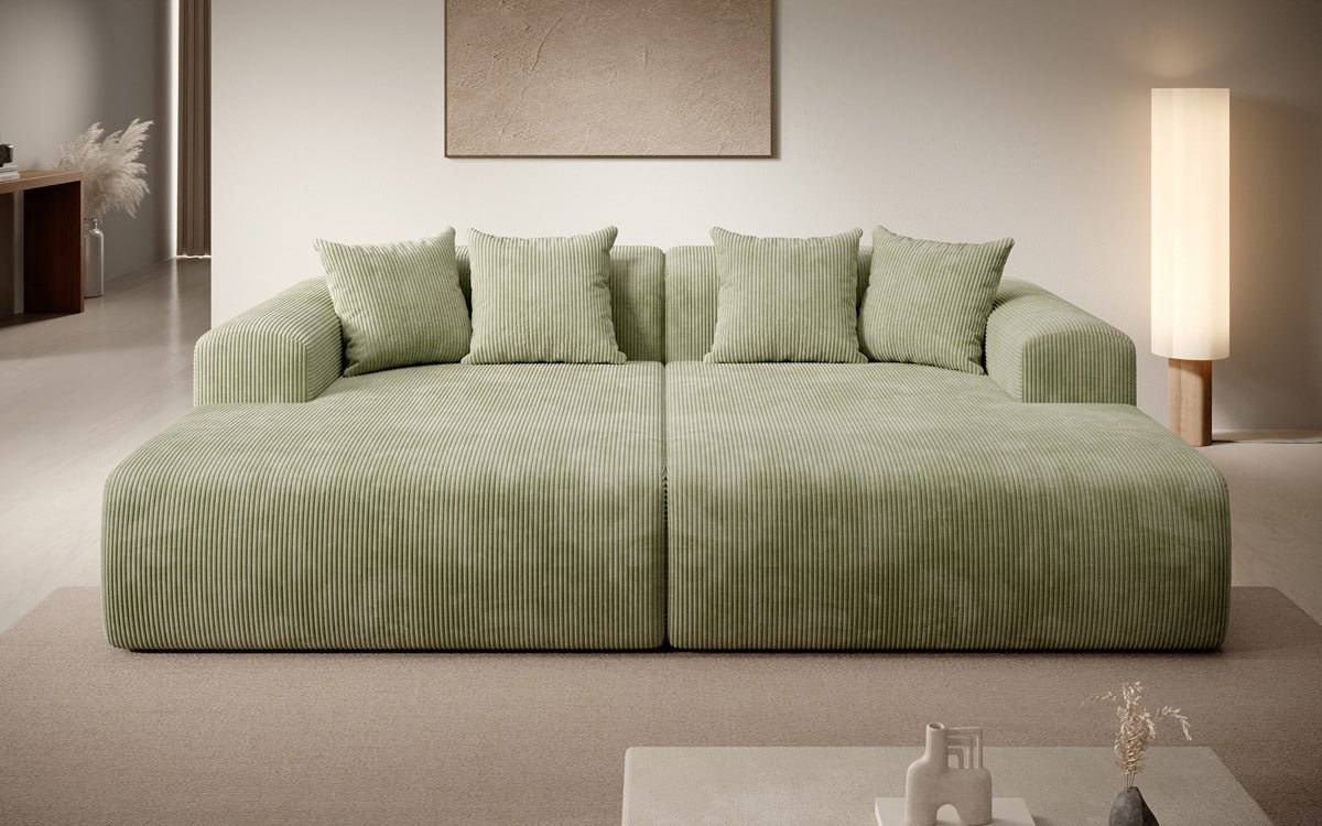Luxusbetten24 Designer Shelly Lounge‑Sofa Cord Modernes Wohnzimmer Design