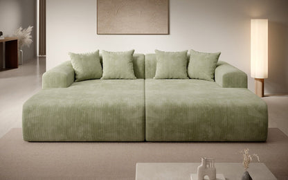Luxusbetten24 Designer Shelly Lounge‑Sofa Cord Modernes Wohnzimmer Design