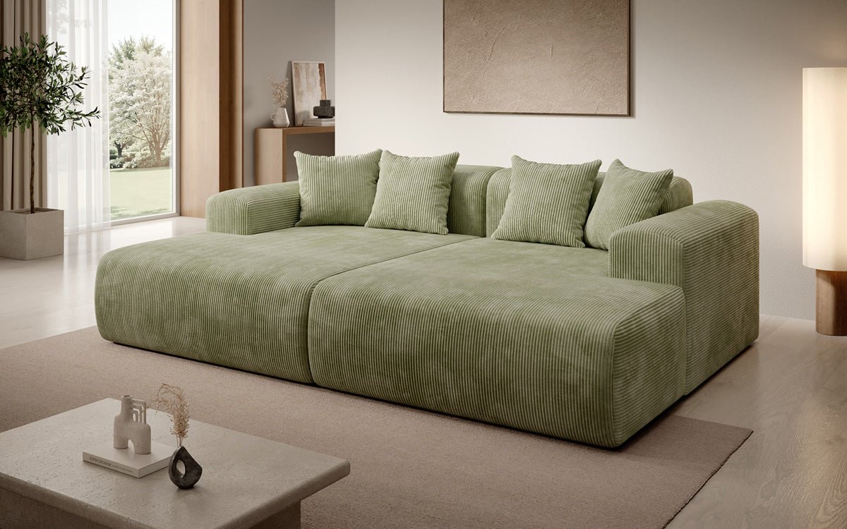 Luxusbetten24 Designer Shelly Lounge‑Sofa Cord Modernes Wohnzimmer Design