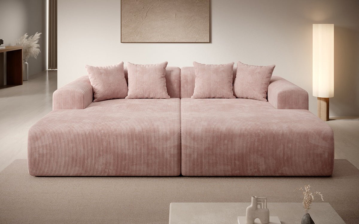Luxusbetten24 Designer Shelly Lounge‑Sofa Cord Modernes Wohnzimmer Design
