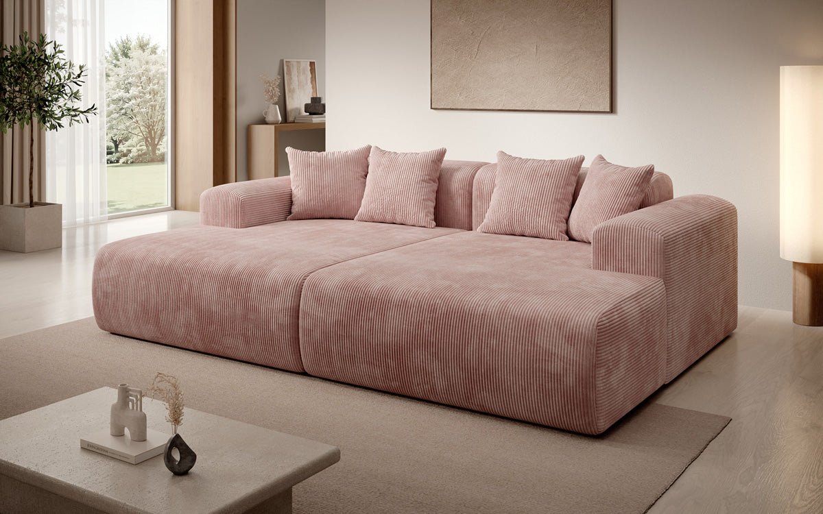 Luxusbetten24 Designer Shelly Lounge‑Sofa Cord Modernes Wohnzimmer Design