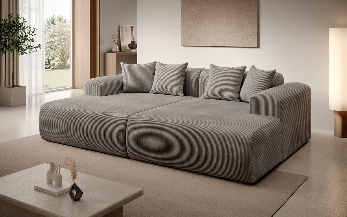 Luxusbetten24 Designer Shelly Lounge‑Sofa Cord Modernes Wohnzimmer Design