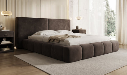 Luxusbetten24 Elise Designer Polsterbett Samt mit Stauraum für Schlafzimmer