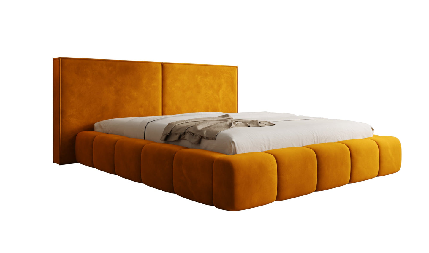 Luxusbetten24 Elise Designer Polsterbett Samt mit Stauraum für Schlafzimmer