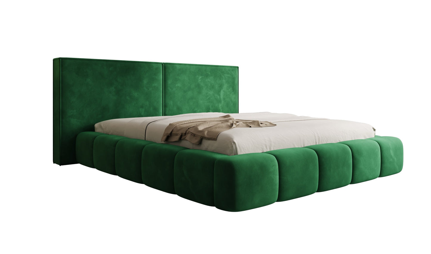 Luxusbetten24 Elise Designer Polsterbett Samt mit Stauraum für Schlafzimmer