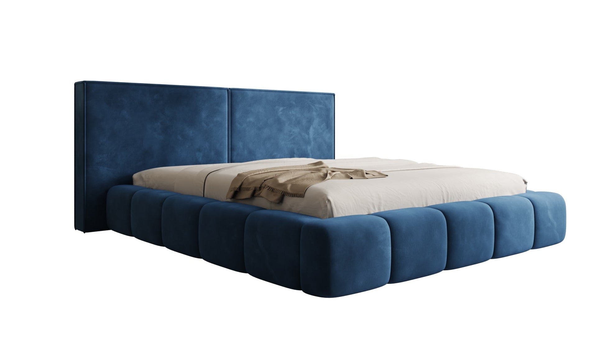 Luxusbetten24 Elise Designer Polsterbett Samt mit Stauraum für Schlafzimmer