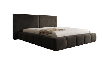 Luxusbetten24 Elise Designer Polsterbett Samt mit Stauraum für Schlafzimmer