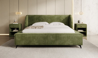 Luxusbetten24 Freya Cord Designer Polsterbett mit Stauraum Luxuriös