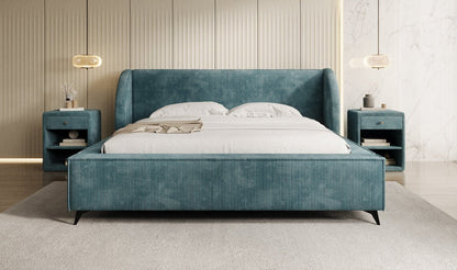 Luxusbetten24 Freya Cord Designer Polsterbett mit Stauraum Luxuriös