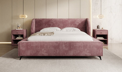 Luxusbetten24 Freya Cord Designer Polsterbett mit Stauraum Luxuriös