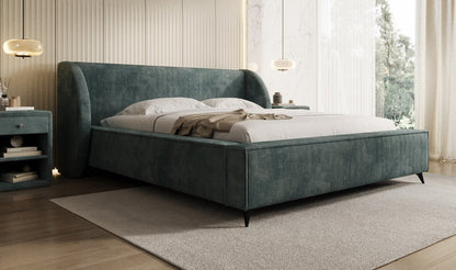 Luxusbetten24 Freya Cord Designer Polsterbett mit Stauraum Luxuriös