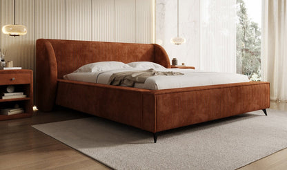 Luxusbetten24 Freya Cord Designer Polsterbett mit Stauraum Luxuriös