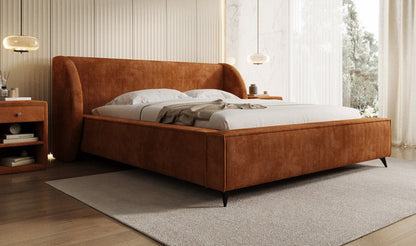 Luxusbetten24 Freya Cord Designer Polsterbett mit Stauraum Luxuriös