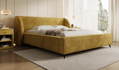 Luxusbetten24 Freya Cord Designer Polsterbett mit Stauraum Luxuriös
