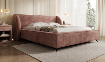 Luxusbetten24 Freya Cord Designer Polsterbett mit Stauraum Luxuriös