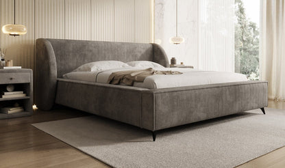 Luxusbetten24 Freya Cord Designer Polsterbett mit Stauraum Luxuriös