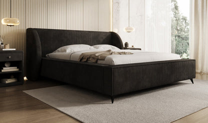 Luxusbetten24 Freya Cord Designer Polsterbett mit Stauraum Luxuriös