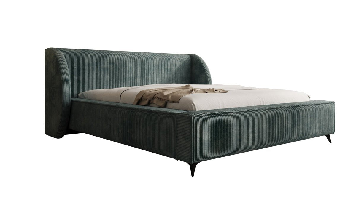 Luxusbetten24 Freya Cord Designer Polsterbett mit Stauraum Luxuriös
