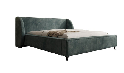 Luxusbetten24 Freya Cord Designer Polsterbett mit Stauraum Luxuriös