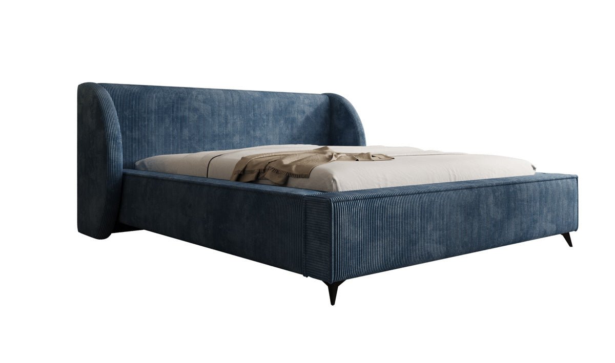 Luxusbetten24 Freya Cord Designer Polsterbett mit Stauraum Luxuriös
