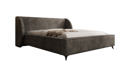 Luxusbetten24 Freya Cord Designer Polsterbett mit Stauraum Luxuriös