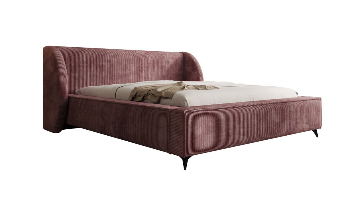 Luxusbetten24 Freya Cord Designer Polsterbett mit Stauraum Luxuriös