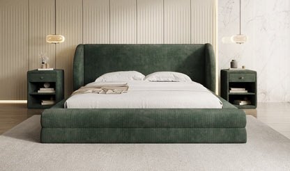 Designer Polsterbett Liv Cord mit Stauraum