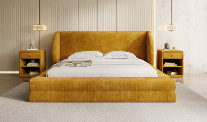 Designer Polsterbett Liv Cord mit Stauraum