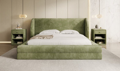 Designer Polsterbett Liv Cord mit Stauraum