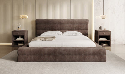 Designer Polsterbett Maren Cord mit Stauraum