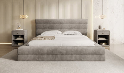 Designer Polsterbett Maren Cord mit Stauraum