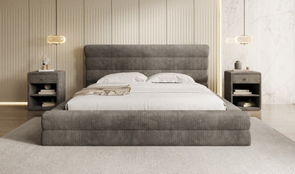 Designer Polsterbett Maren Cord mit Stauraum