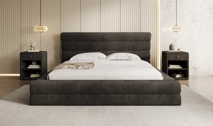 Designer Polsterbett Maren Cord mit Stauraum